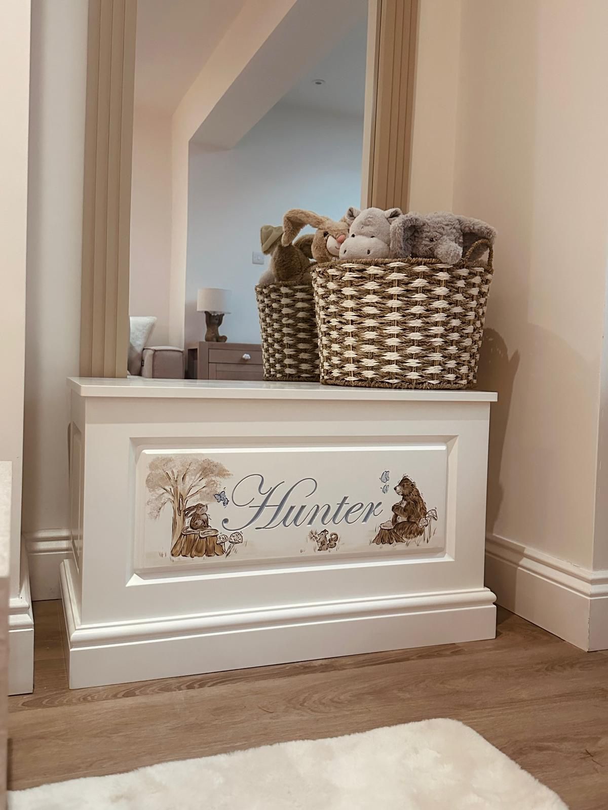 Enchanted Forest Hand Painted Toy Box