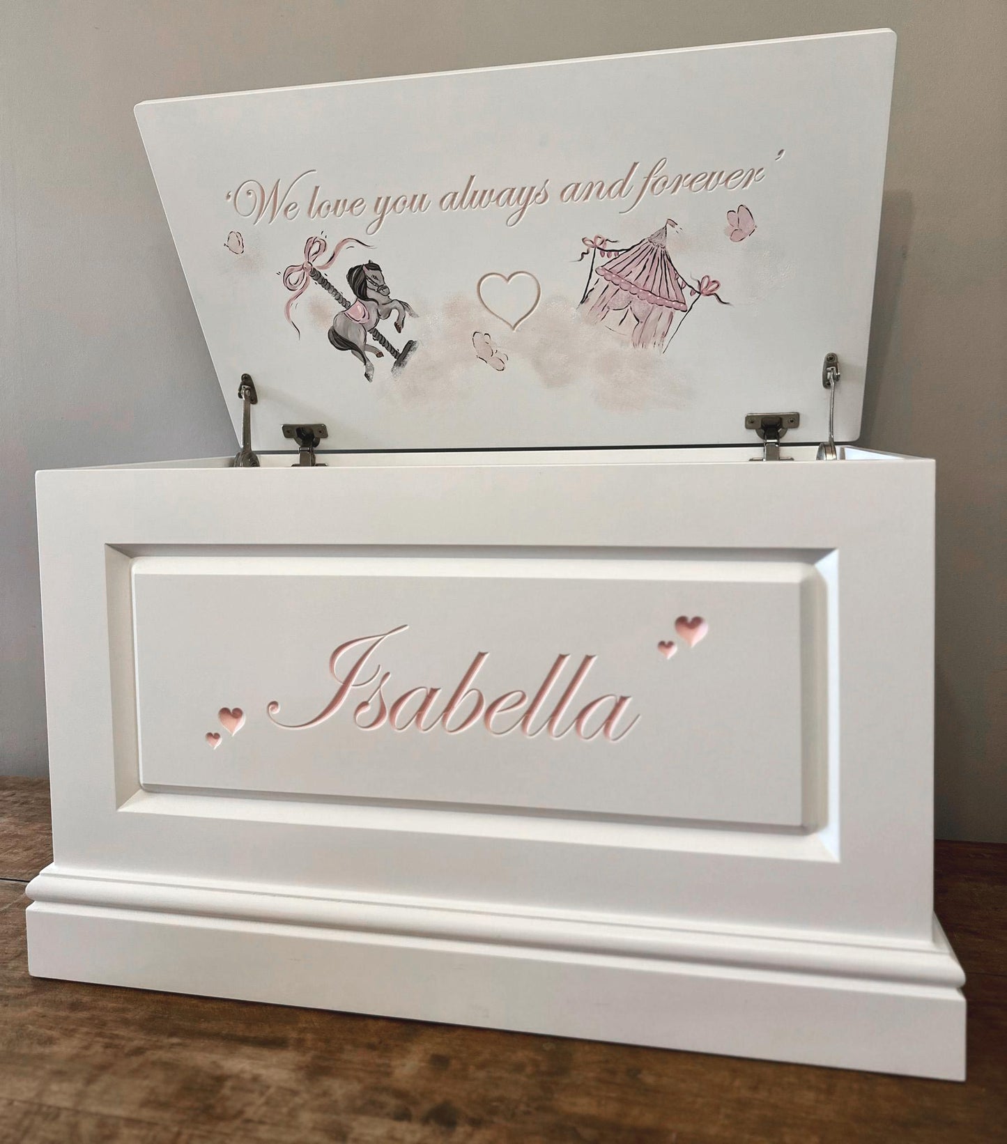 At The Circus Hand Painted Toy Box