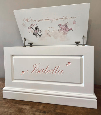 At The Circus Hand Painted Toy Box