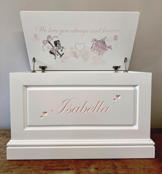 At The Circus Hand Painted Toy Box