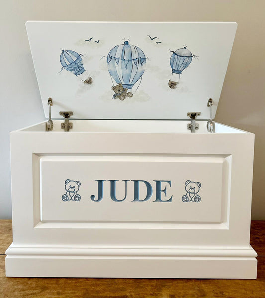 Up and Away Hand Painted Toy Box