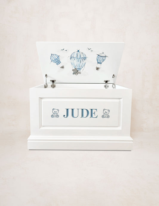 Up and Away Hand Painted Toy Box